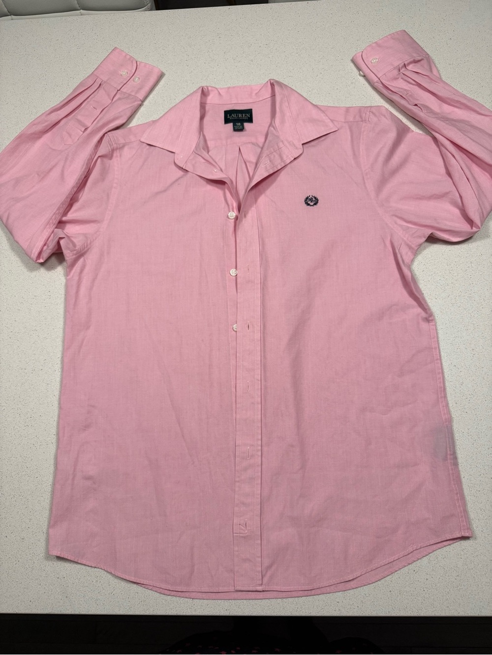 Lauren Ralph Lauren Light Pink Men's Button-Up Dress Shirt